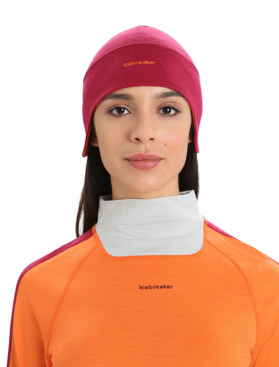 Icebreaker Unisex Merino Quantum Beanie Miesten Hatut Pinkki | FI 1086CTVE